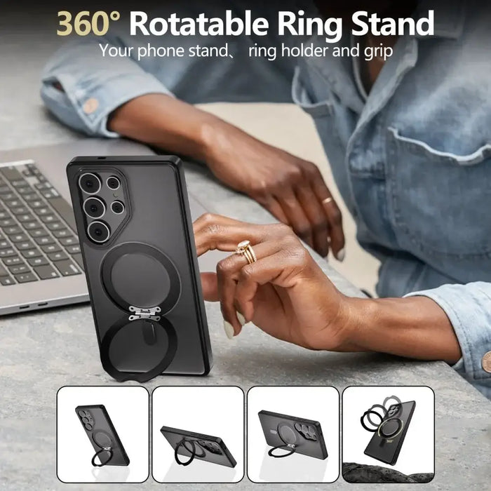 Tech-Protect MagMat MagSafe Case for Samsung Galaxy S25 Ultra - Matte Black - Cell phone cases and covers<<<HurtelXML