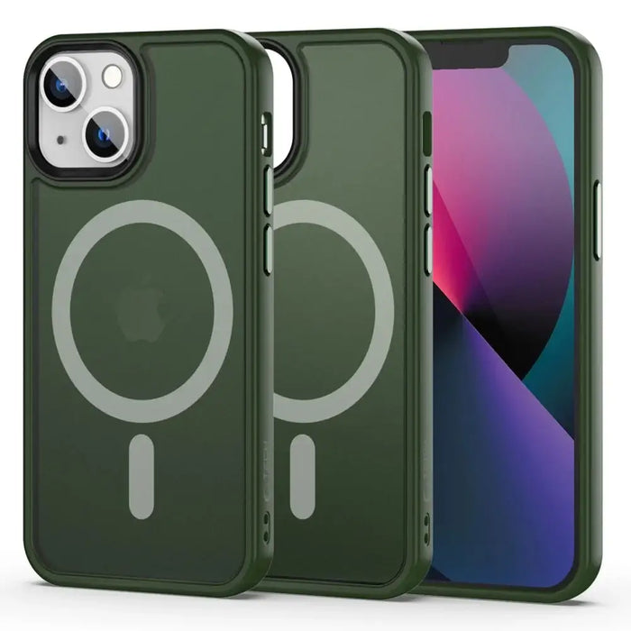 Tech-Protect MagMat MagSafe iPhone 13 mini case - matte green - Cell phone cases and covers<<<HurtelXML