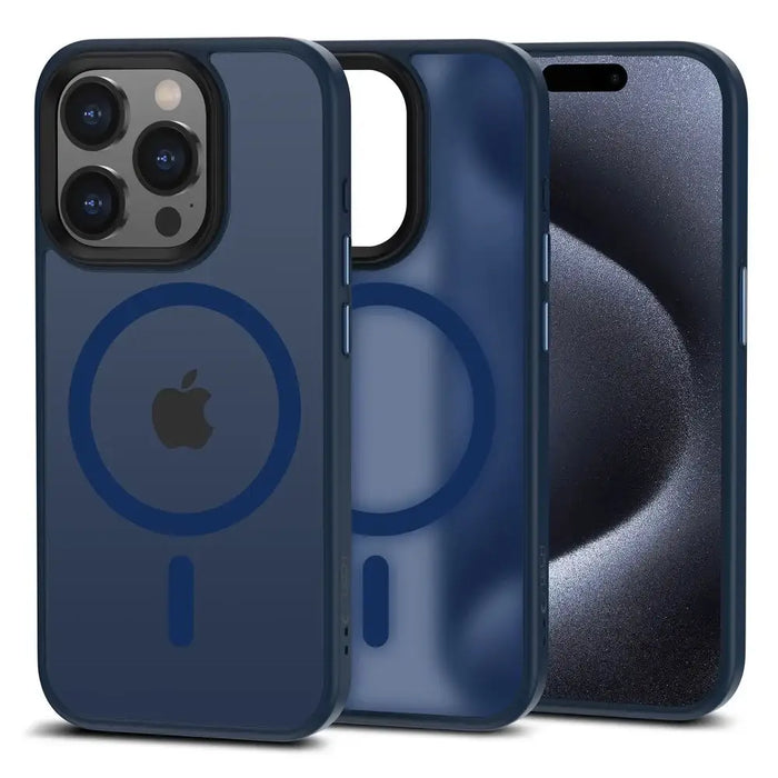 Tech-Protect MagMat MagSafe iPhone 15 Pro Case - Matte Navy Blue - Cell phone cases and covers<<<HurtelXML