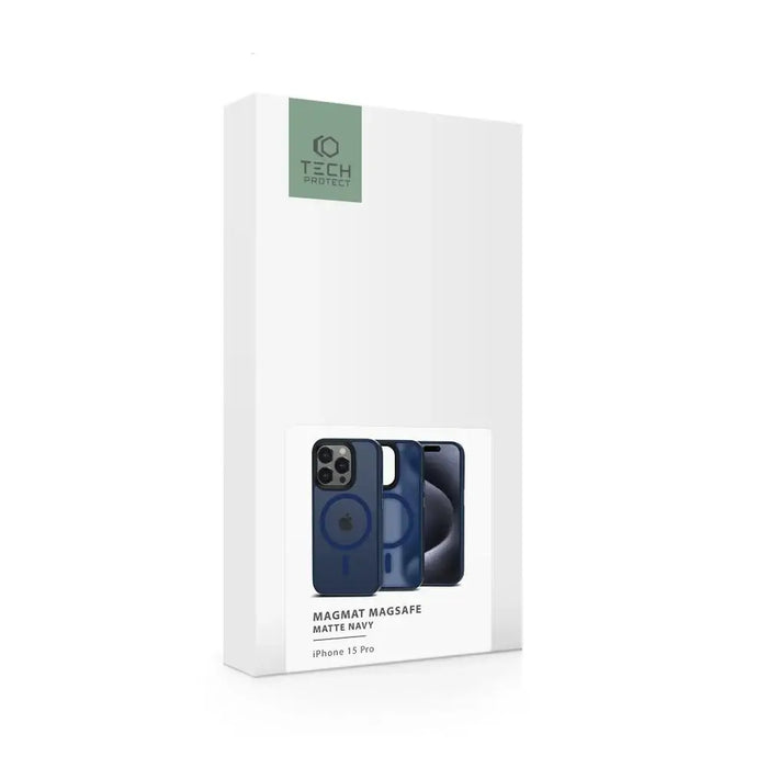 Tech-Protect MagMat MagSafe iPhone 15 Pro Case - Matte Navy Blue - Cell phone cases and covers<<<HurtelXML