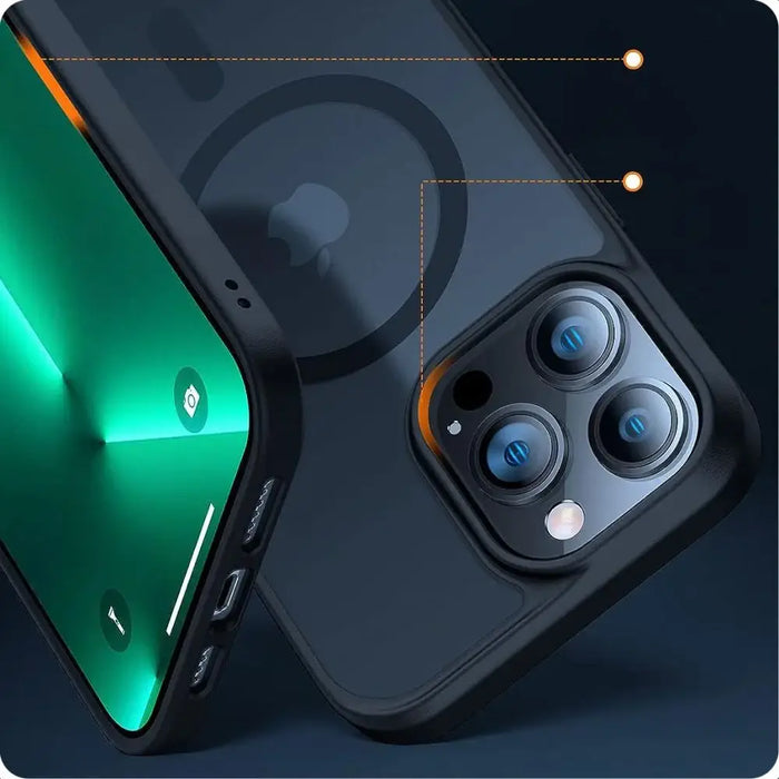 Tech-Protect MagMat MagSafe iPhone 15 Pro Max Case - Clear Black - Cell phone cases and covers<<<HurtelXML