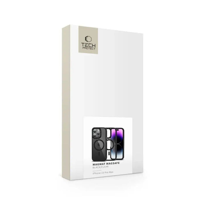 Tech-Protect MagMat MagSafe iPhone 15 Pro Max Case - Clear Black - Cell phone cases and covers<<<HurtelXML