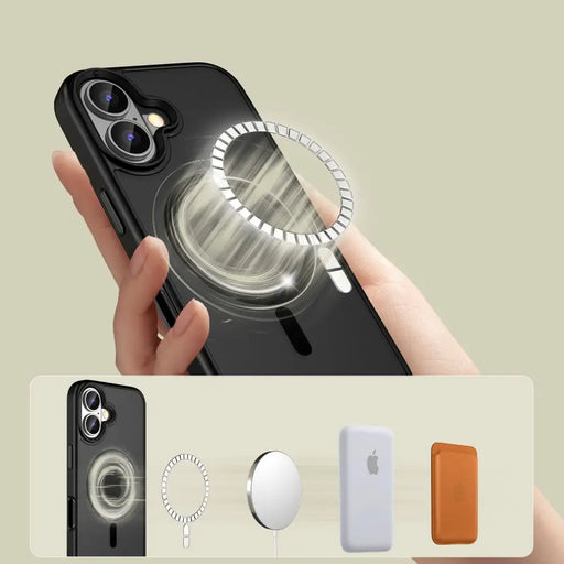 Tech-Protect MagMat MagSafe iPhone 16 Case - Black - Cell phone cases and covers<<<HurtelXML