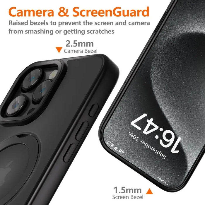 Tech-Protect MagRing MagSafe Case with Stand for iPhone 16 Pro Max - Black - Cell phone cases and covers<<<HurtelXML
