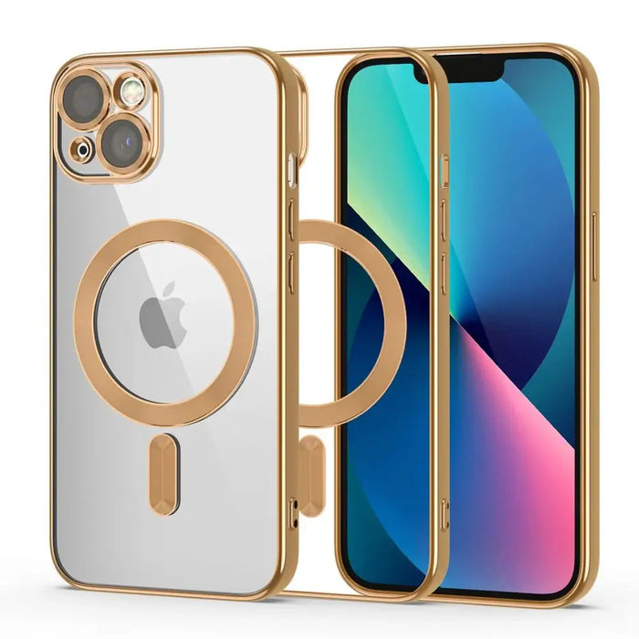 Tech-Protect MagShine Line MagSafe case for iPhone 13 - gold - Cell phone cases and covers<<<HurtelXML