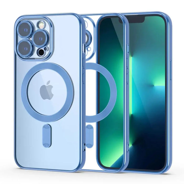 Tech-Protect MagShine Line MagSafe case for iPhone 13 Pro - blue - Cell phone cases and covers<<<HurtelXML