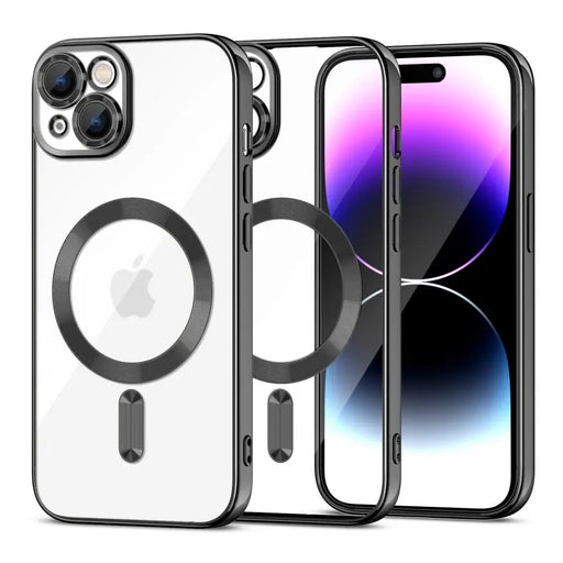 Tech-Protect MagShine Line MagSafe case for iPhone 15 - black - Cell phone cases and covers<<<HurtelXML