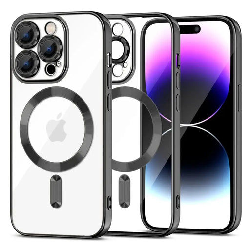 Tech-Protect MagShine Line MagSafe case for iPhone 15 Pro - black - Cell phone cases and covers<<<HurtelXML