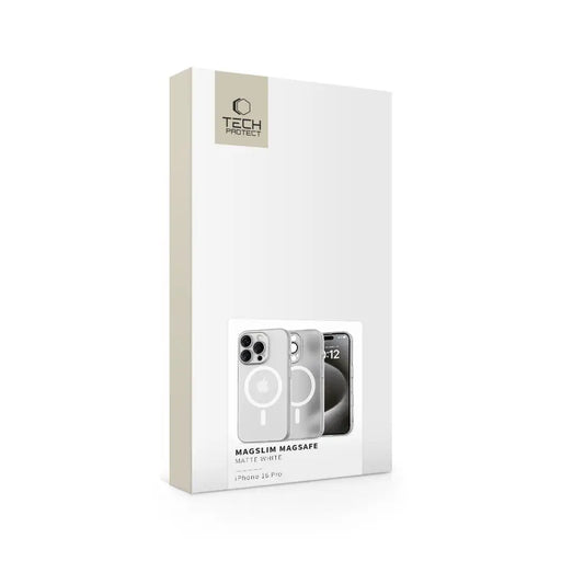 Tech-Protect MagSlim MagSafe Case for iPhone 16 Pro - White - Cell phone cases and covers<<<HurtelXML