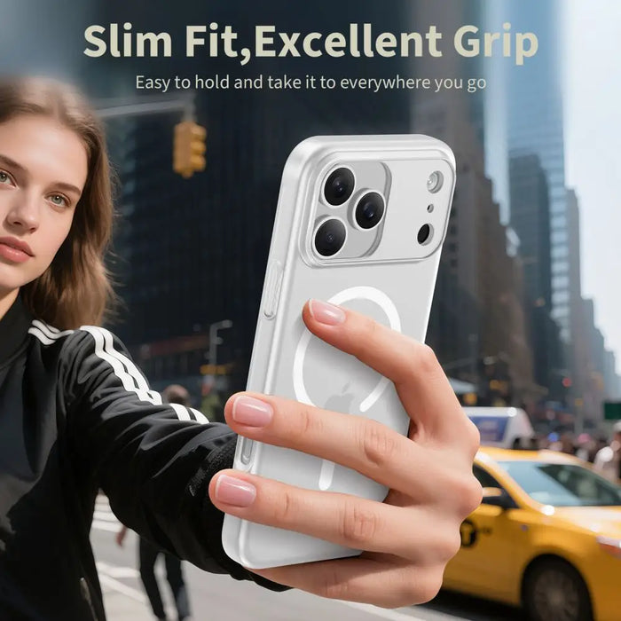 Tech-Protect MagSlim MagSafe Case for iPhone 17 Pro Max - Matte White - Cell phone cases and covers<<<HurtelXML