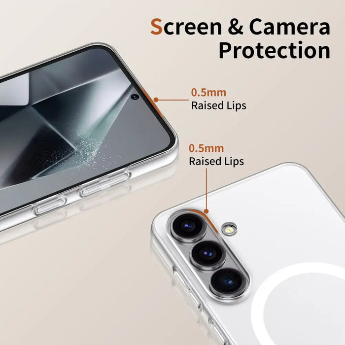 Tech-Protect MagSlim MagSafe Case for Samsung Galaxy S25 - Clear - Cell phone cases and covers<<<HurtelXML