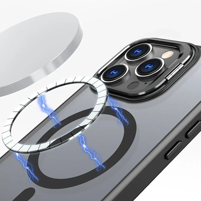 Tech-Protect MagStand MagSafe Case with Stand for iPhone 16 Pro Max - Semi-Transparent - Cell phone cases