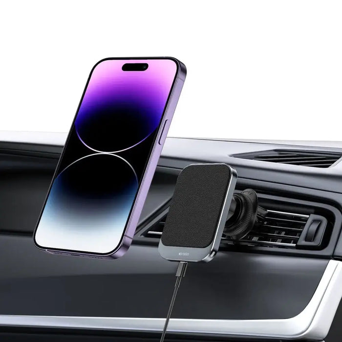 Tech-Protect MM15W-V2 Car Phone Holder with MagSafe 15W Inductive Charger for Air Vent - Black - Cell phone USB