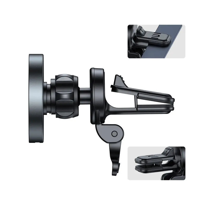 Tech-Protect MM15W-V5 Car Phone Holder with MagSafe 15W Inductive Charger for Air Vent - Black - Cell phone USB