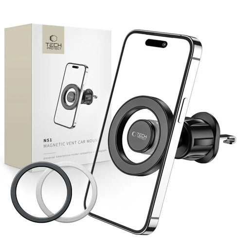 Tech-Protect N51 Car Phone Holder with MagSafe for Air Vent - Black - Cell phone holders<<<HurtelXML