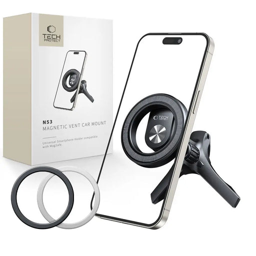 Tech-Protect N53 Car Air Vent Holder with MagSafe Rings - Black - Cell phone holders<<<HurtelXML