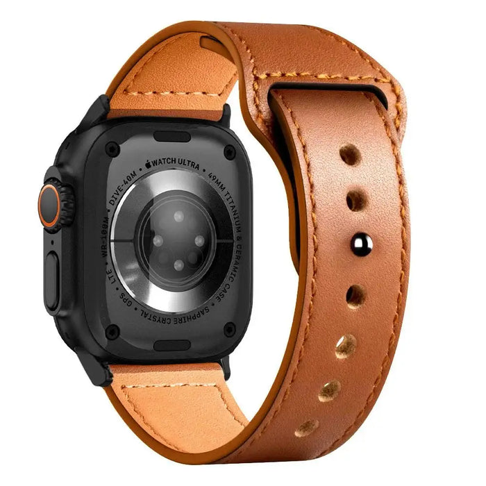 Tech-Protect Naturalfit Strap for Apple Watch 4 / 5 / 6 / 7 / 8 / 9 / SE (38 / 40 / 41 mm) - Brown - Other cell phone