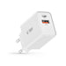 Tech-Protect NC30W USB-C PD 30W / USB-A QC 3.0 charger - white - Cell phone USB charger<<<HurtelXML