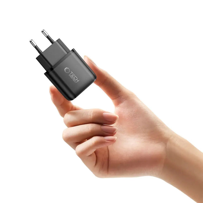 Tech-Protect NCA20 PD 20W / QC3.0 USB-A / USB-C wall charger - black - Cell phone USB charger<<<HurtelXML
