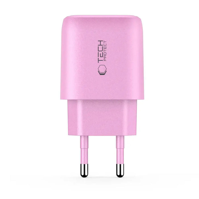 Tech-Protect NCA20 PD 20W QC3.0 USB-A / USB-C Wall Charger - Pink - Cell phone USB charger<<<HurtelXML