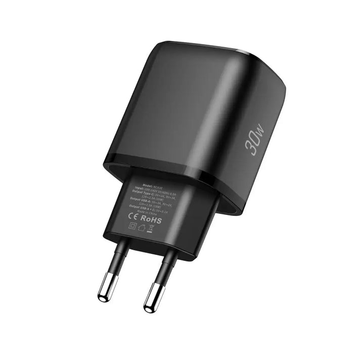 Tech-Protect NCA30 PD 30W / QC3.0 USB-A / USB-C wall charger - black - Cell phone USB charger<<<HurtelXML