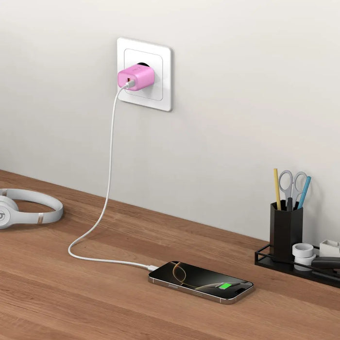 Tech-Protect NCA30 PD 30W QC3.0 USB-A / USB-C Wall Charger - Pink - Cell phone USB charger<<<HurtelXML