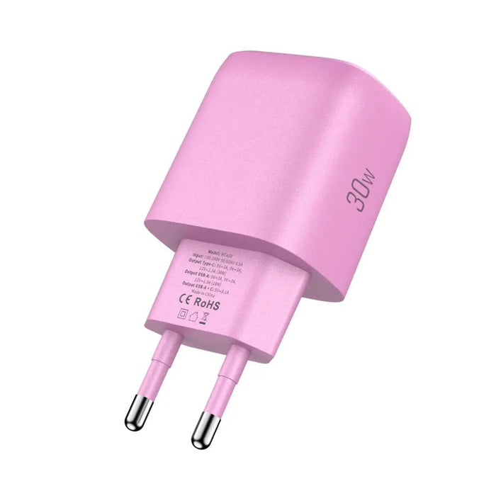 Tech-Protect NCA30 PD 30W QC3.0 USB-A / USB-C Wall Charger - Pink - Cell phone USB charger<<<HurtelXML