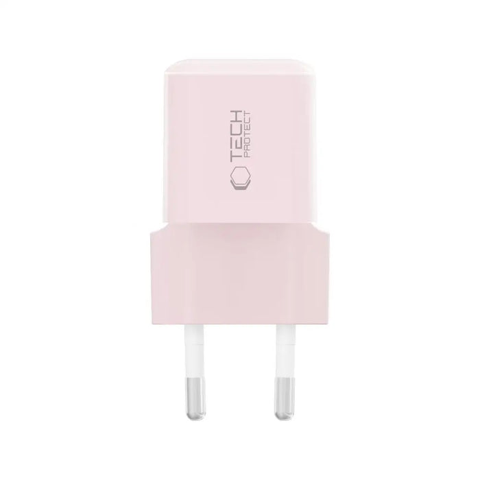 Tech-Protect NCM25 USB-C PD 25W Wall Charger - Pink - Cell phone USB charger<<<HurtelXML