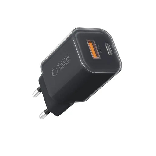 Tech-Protect NCM33W 2-port PD33W/QC3.0 wall charger - black - Cell phone USB charger<<<HurtelXML