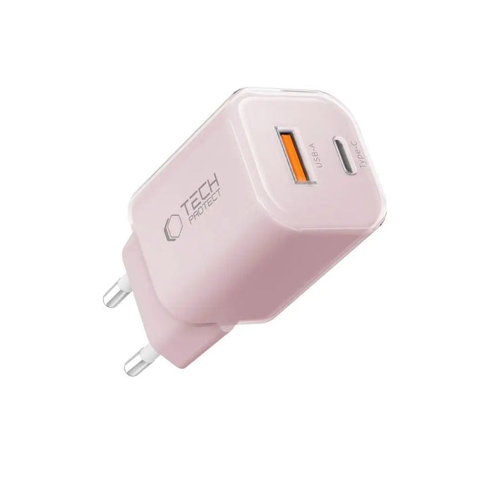 Tech-Protect NCM33W 2-port PD33W/QC3.0 wall charger - pink - Cell phone USB charger<<<HurtelXML