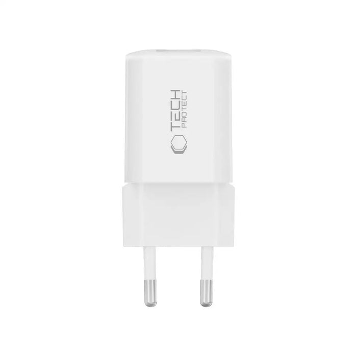 Tech-Protect NCM33W 2-port PD33W/QC3.0 wall charger - white - Cell phone USB charger<<<HurtelXML
