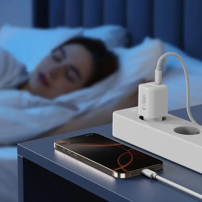 Tech-Protect NCM33W 2-port PD33W/QC3.0 wall charger - white - Cell phone USB charger<<<HurtelXML