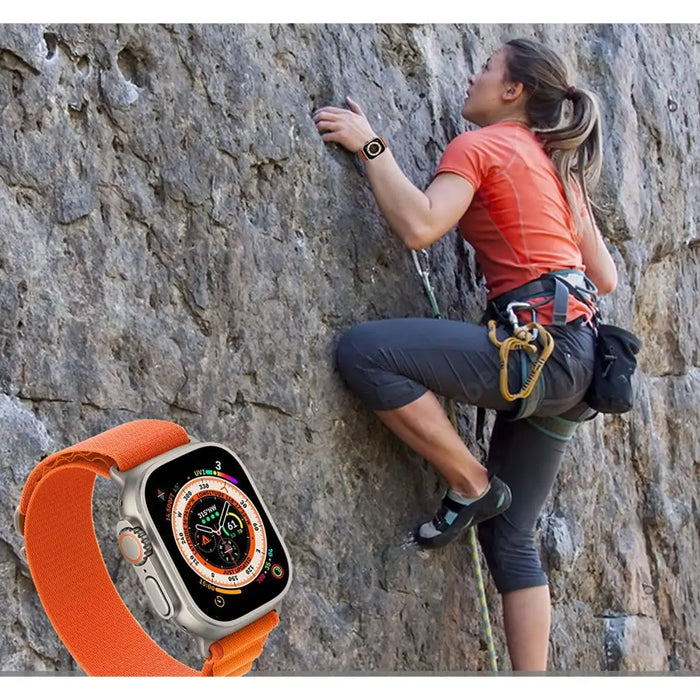 Tech-Protect Nylon Pro Strap for Apple Watch 4 / 5 / 6 / 7 / 8 / 9 / SE / Ultra 1 / 2 (42/44/45/49 mm) - Orange - Other