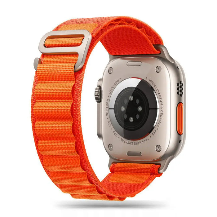 Tech-Protect Nylon Pro Strap for Apple Watch 4 / 5 / 6 / 7 / 8 / 9 / SE / Ultra 1 / 2 (42/44/45/49 mm) - Orange - Other