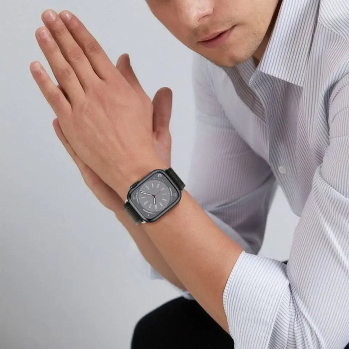 Tech-Protect Nylon Strap for Apple Watch 4 / 5 / 6 / 7 / 8 / 9 / SE (38/40/41 mm) - Gray-Blue - Other cell phone