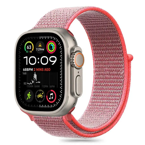 Tech-Protect Nylon Strap for Apple Watch 6 / 7 / 8 / 9 / 10 / SE (40 / 41 / 42 MM) - Pink - Smartwatch straps