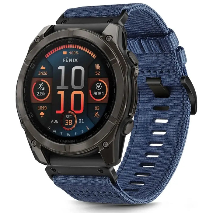 Tech-Protect Nylon Strap for Garmin Fenix 5 / 6 / 6 PRO / 7 / 8 (47 mm) / E - Blue - Other cell phone