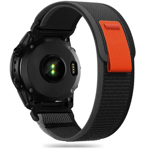 Tech-Protect Nylon Strap for Garmin Fenix 5 / 6 / 6 Pro / 7 - Black/Orange - Other cell phone equipment<<<HurtelXML
