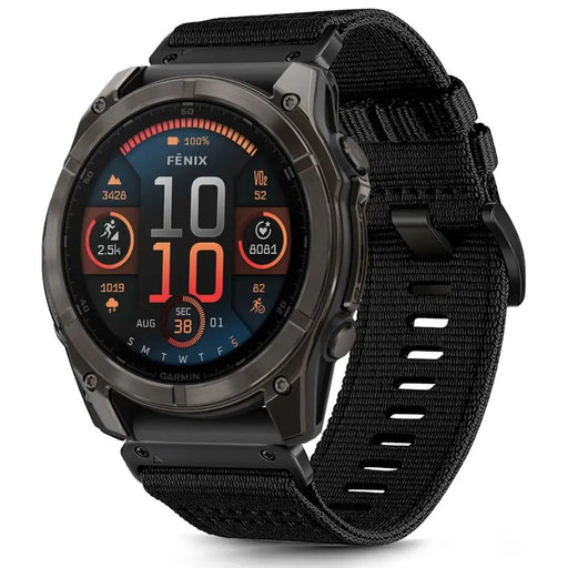 Tech-Protect Nylon Strap for Garmin Fenix 5X / 5X PLUS / 6X / 6X PRO / 7X / 8 (51 mm) - Black - Other cell phone