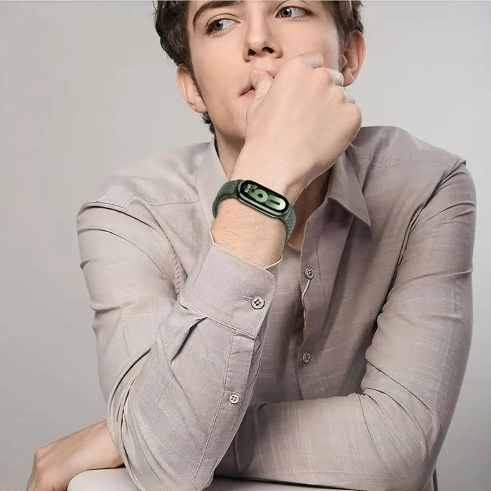 Tech-Protect NylonMag Strap for Xiaomi Smart Band 8 / 9 / NFC - Green - Smartwatch straps and cases<<<HurtelXML