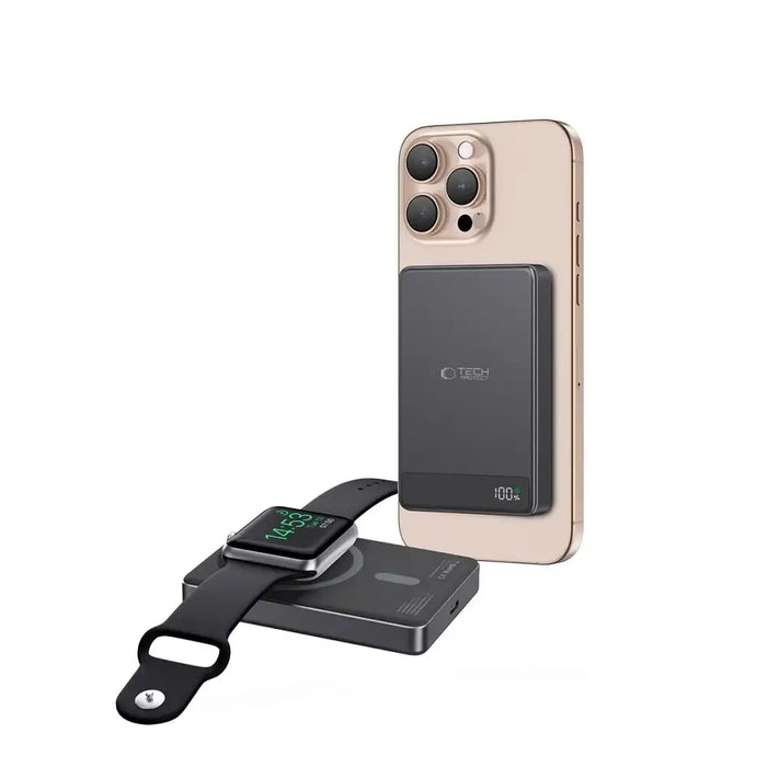 Tech-Protect PB33 LifeMag MagSafe 5000mAH powerbank - black - Powerbanks<<<HurtelXML