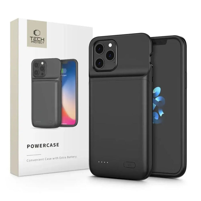 Tech-Protect PowerCase for iPhone 12 / 12 Pro with 4800mAh Powerbank - Black - Powerbanks<<<HurtelXML