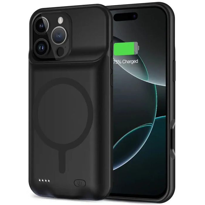 Tech-Protect PowerCase MagSafe Case with 8500mAh Powerbank for iPhone 16 Pro Max - Black - Cell phone cases