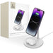 Tech-Protect QI15W-A21 MagSafe 15W inductive charger with 2in1 smartphone/headphone stand - white - Cell phone USB