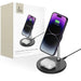Tech-Protect QI15W-A21 MagSafe 15W inductive charger with 2in1 smartphone/headphone stand - black - Cell phone USB