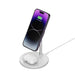 Tech-Protect QI15W-A21 MagSafe 15W inductive charger with 2in1 smartphone/headphone stand - white - Cell phone USB