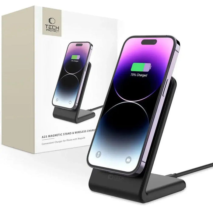 Tech-Protect QI15W-A23 MagSafe 15W inductive charger in the form of a stand - black - Cell phone USB charger<<<HurtelXML