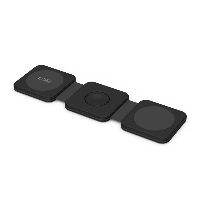 Tech-Protect QI15W-A24 MagSafe 3in1 Inductive Charger for Smartphone / AirPods / Apple Watch - Black - Cell phone USB