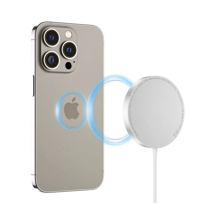 Tech-Protect QI15W-A30 MagSafe Inductive Charger with USB-C Cable - Silver - Cell phone USB charger<<<HurtelXML