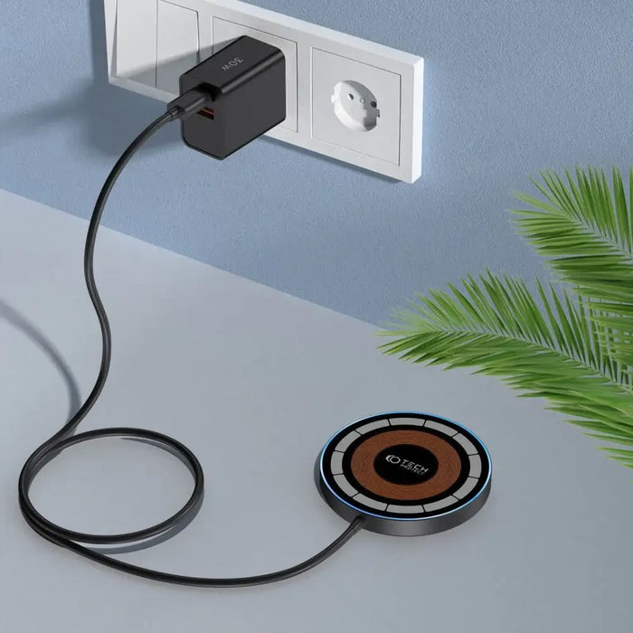 Tech-Protect QI15W-A30 MagSafe Inductive Charger with USB-C Cable - Black - Cell phone USB charger<<<HurtelXML